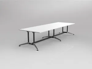 OL Modulus Twin Post Chrome Collar Leg Boardroom Table thumbnail 6