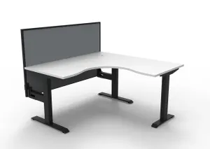 RL Boost Static Corner Desk with Aluminium Framed Screen thumbnail 2