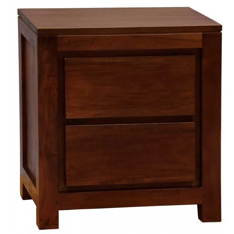 CT Amsterdam Solid Timber 2 Drawer Bedside Table