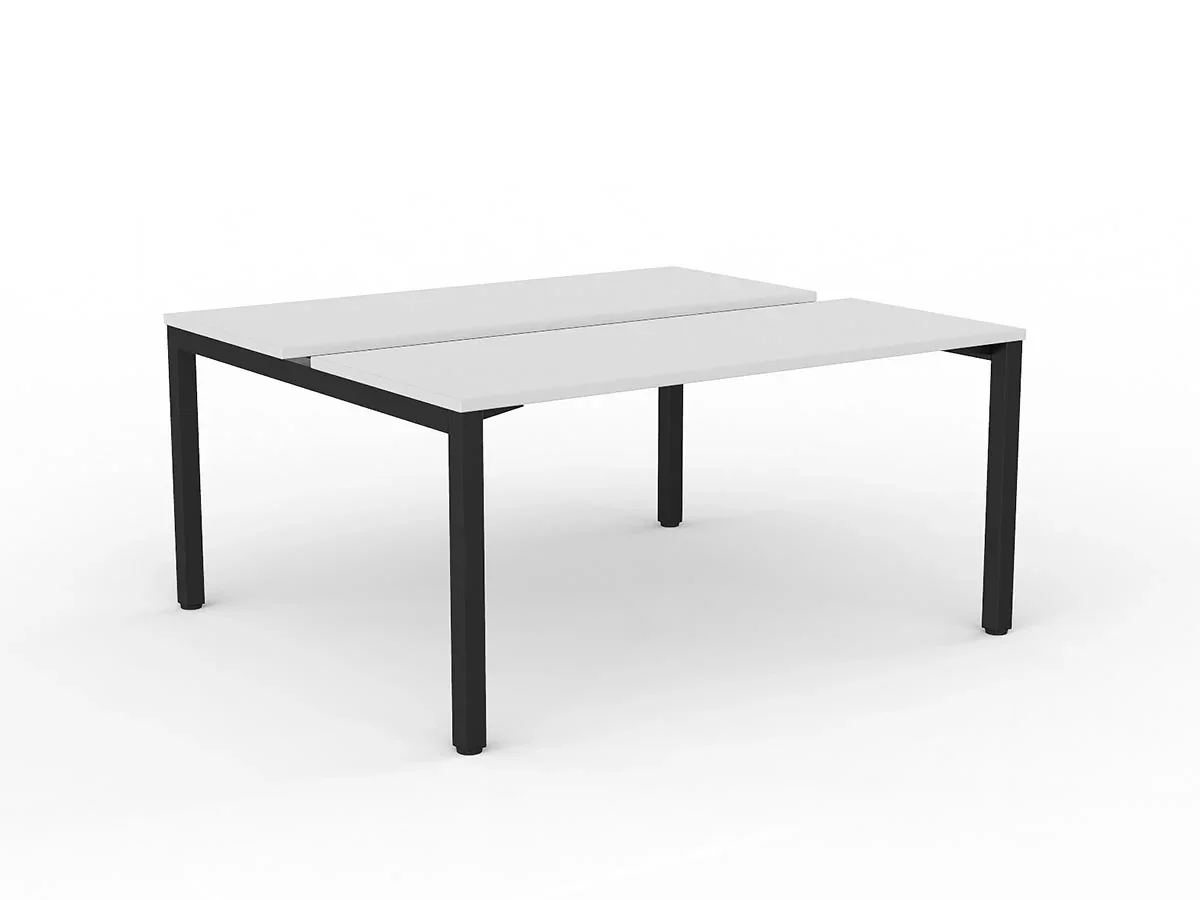 OL Axis 2-User Double Sided Workspace – White Top Black Frame