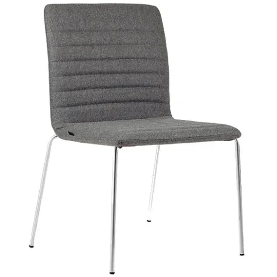 ST Smoke Chrome Legs Fully Upholstered Breakout Chair
