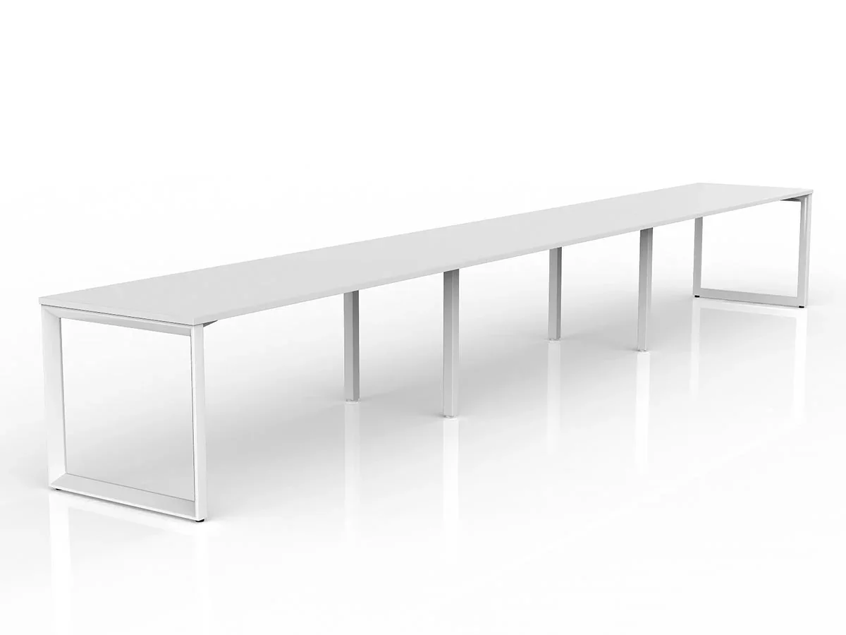 OL Anvil 3-User Workspace – White Top with White Frame
