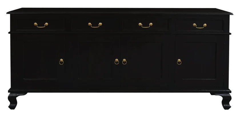 CT Queen Anne Solid Timber 4 Door 4 Drawer Buffet