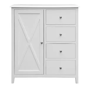 VI Hamilton Solid Timber 4 Drawer 1 Door Tallboy thumbnail 1