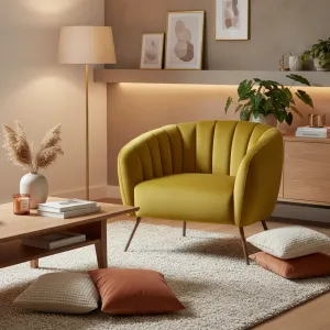 BT Monet Velvet Upholstered Accent Chair thumbnail 2
