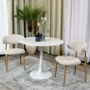 VI Spin Metal Pedastal Base Round Dining Table thumbnail 2