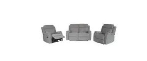 EL Francisco 2 Seater + 2 Single Seater Fabric Recliner Lounge Set thumbnail 1