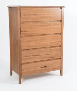 MD Sevres Marri Timber 5 Drawer Tallboy thumbnail 1