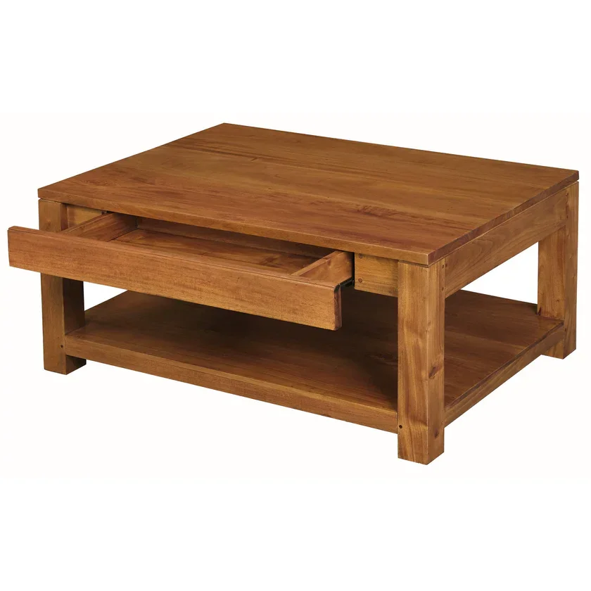 CT Amsterdam Solid Mahogany Timber 2 Drawer Coffee Table