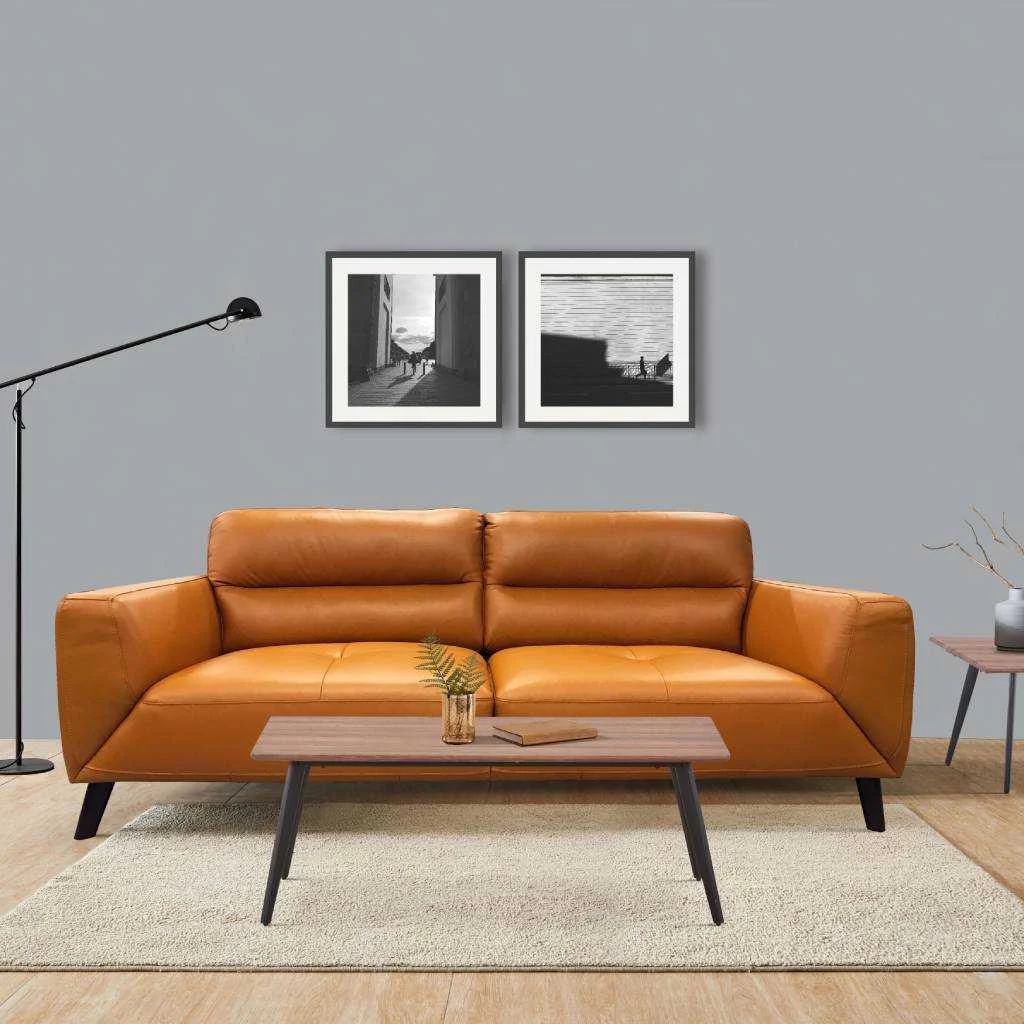VI Sonoma 3 Seater Leather Lounge