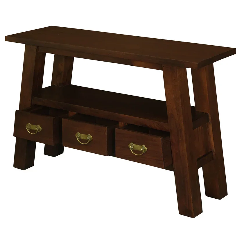 CT Tokyo Solid Timber 3 Drawer Sofa Table