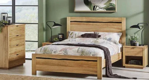 VI Croft Messmate Timber Veeneer 4 Drawer Tallboy