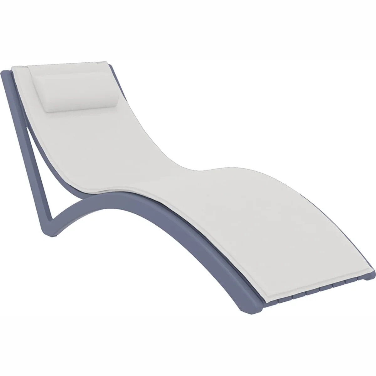 FL Slim Hospitality Stackable Sunlounger with Cushion & Pillow
