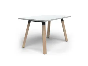 OL Plantation Timber Leg Meeting Table in White Top thumbnail 2