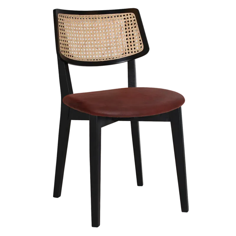 EZ Phoenix Solid Timber Framed Rattan Back Hospitality Dining Chair