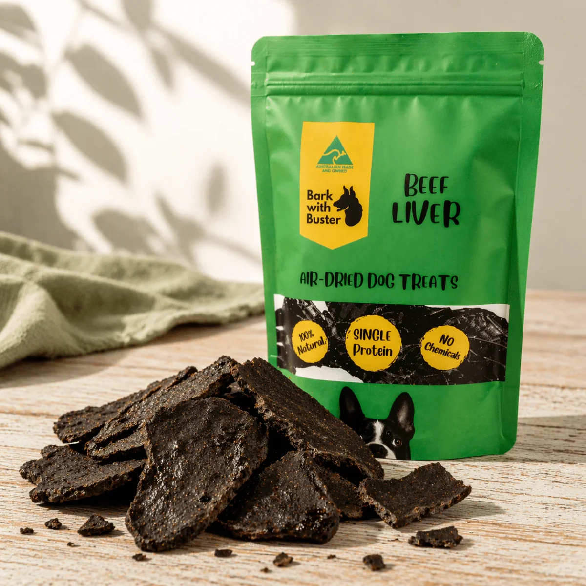 Bark with Buster Beef Liver Dog Treats — 750g