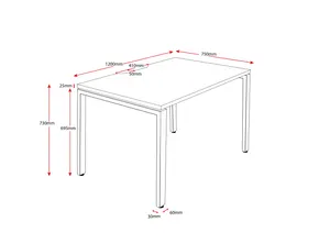 RL Infinity Profile Leg Single Sided System Desk thumbnail 3