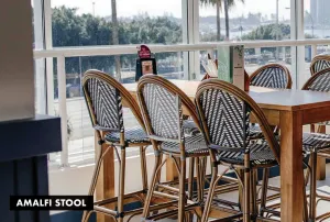 EZ Amalfi Synthetic Wicker Aluminium Frame Outdoor Barstool thumbnail 3