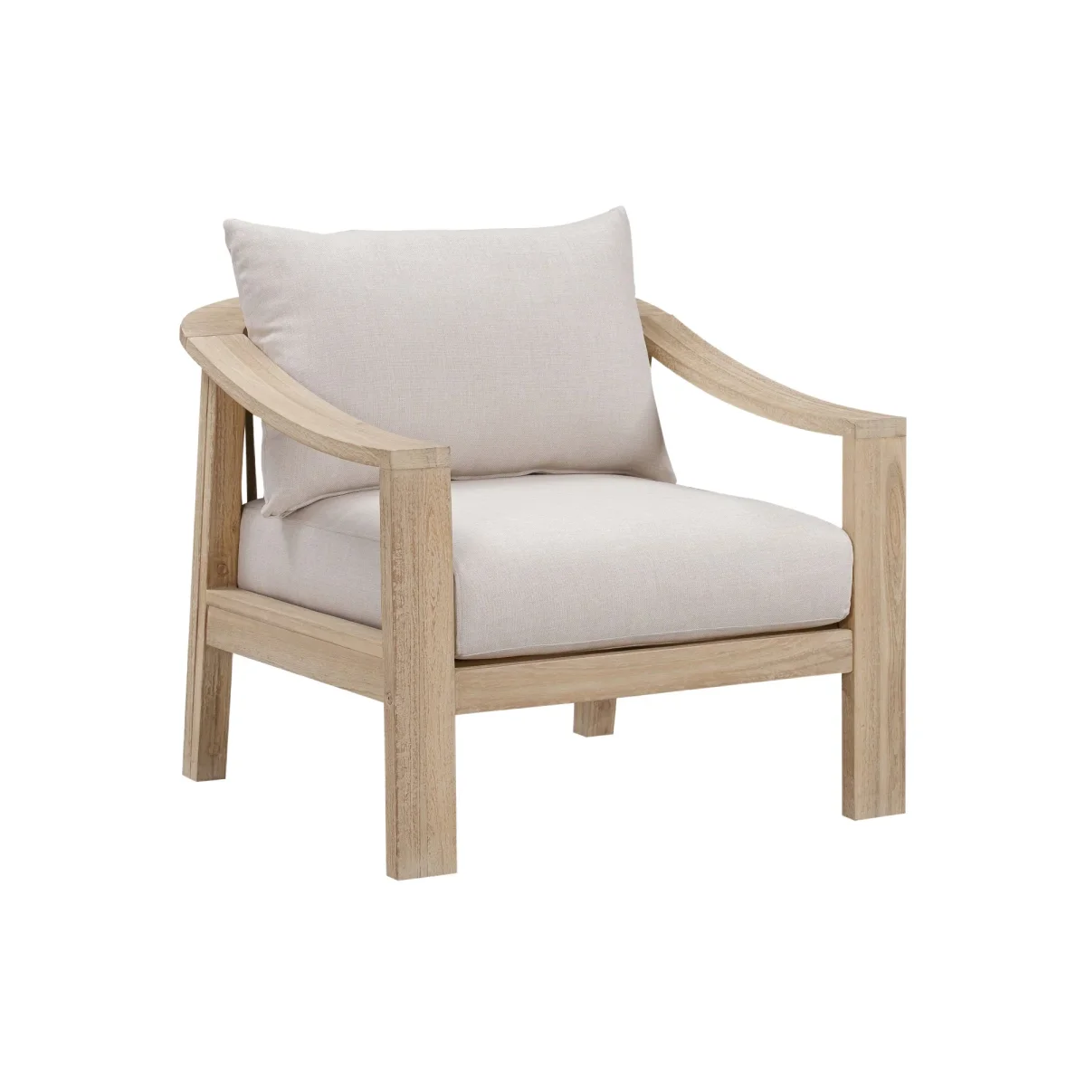 CR Sycamore Solid Timber 4 Piece Outdoor Lounge Set with Cushion