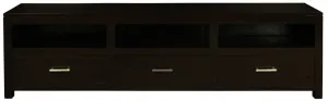 CT Paris Solid Timber 3 Drawer Low Entertainment Unit thumbnail 1