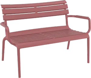 FL Paris Hospitality Outdoor 2 Seater Bench thumbnail 1