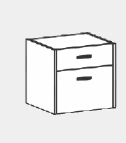 DD CC Plus 1 Drawer 1 File Drawer Under Desk Freestanding Pedestal thumbnail 4
