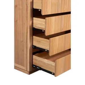 VI Highland Oak Timber Framed 5 Drawer Tallboy thumbnail 4