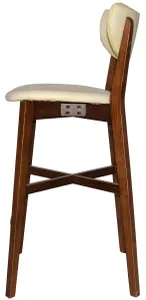 EZ Rialto Light Walnut Stained Solid Timber Framed Barstool thumbnail 7