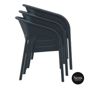 FL 7 Piece Outdoor Extendable Dining Table Setting with Panama Rattan Armchair thumbnail 12
