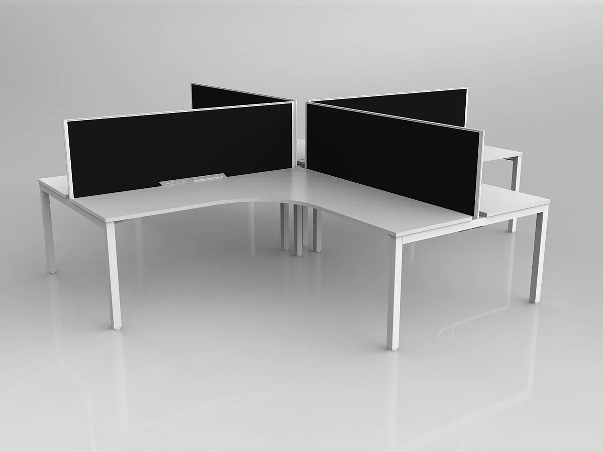 OL Axis 4 User 90° Workstation with Screen - Splice Fabric