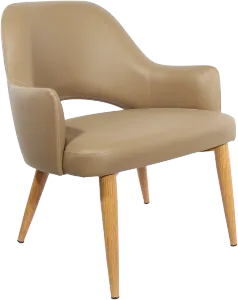 FL BonBon Vinyl Upholstered Timber Look Metal Legs Hospitality Chair thumbnail 4