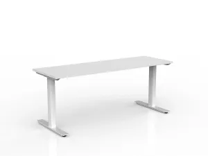 OL Agile Fixed Height Desk – White Top with White Frame thumbnail 9
