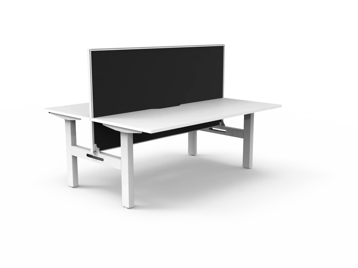 RL Boost Static 2-User Double Sided Workstation with SHUSH30 Screen