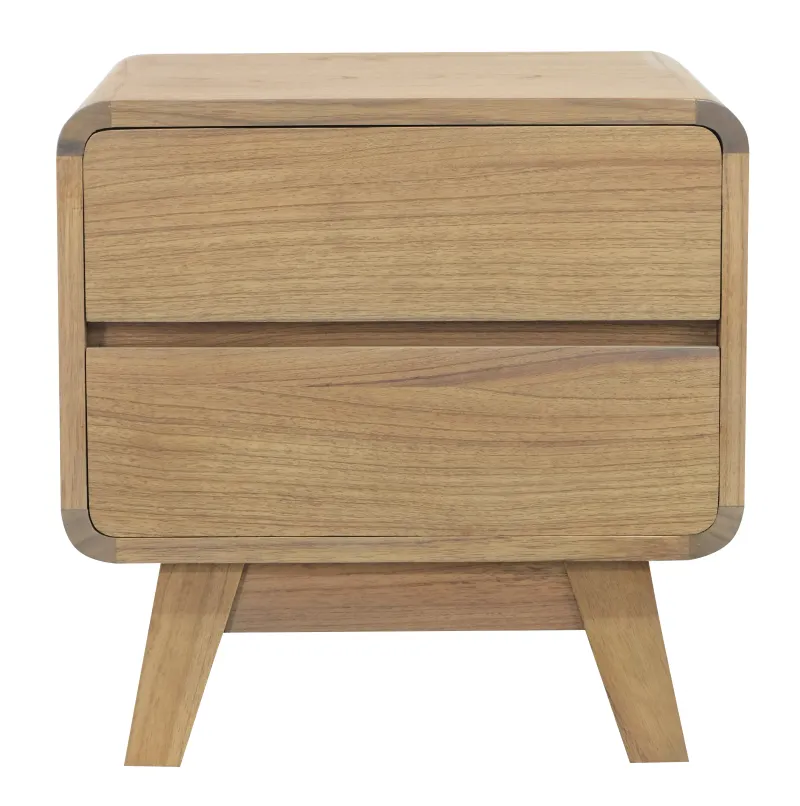 CT Providence Solid Timber 2 Drawer Bedside Table