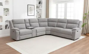 VI Dream Fabric Upholstered 5 Seater Electric Recliner Modular Corner Lounge thumbnail 2