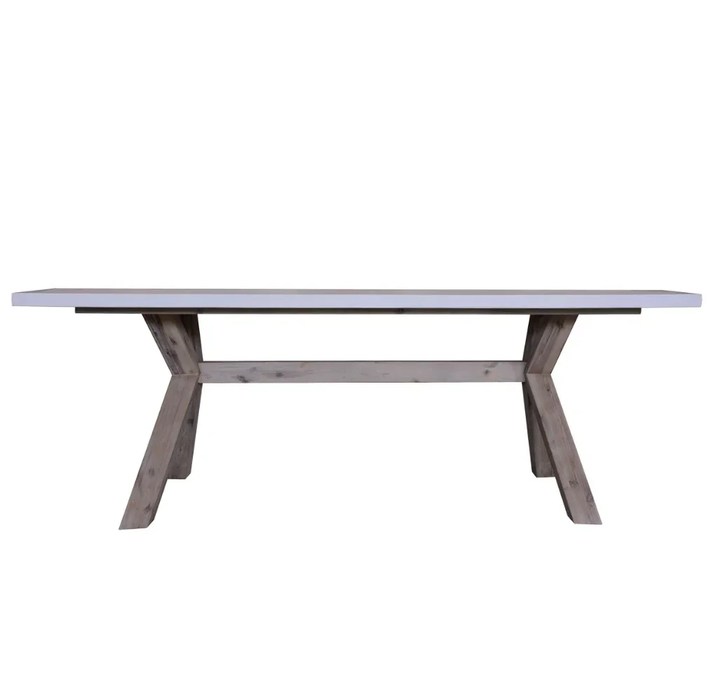 VI LIberty Concrete Top Timber Base Dining Table