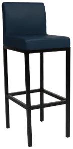 EZ Dublin Black Metal Leg Vinyl Seat Barstool thumbnail 1