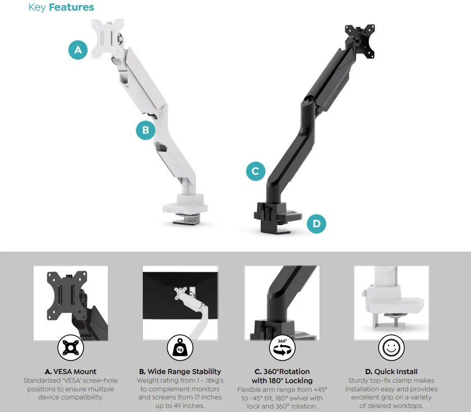 OL Proflex Aluminium Monitor Arm thumbnail 4