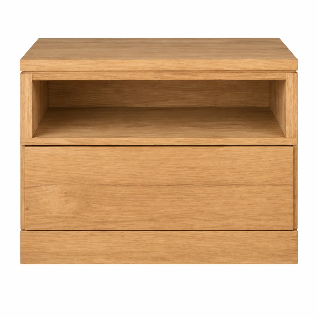 MD Malhouse Solid Timber Lamp Table with 1 Drawer & Niche