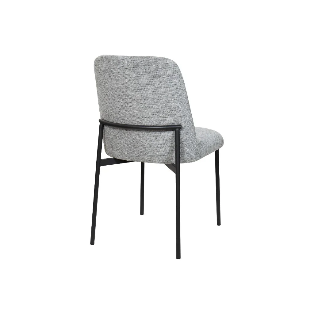 VI Libra Fabric Upholstered Metal Leg Dining Chair