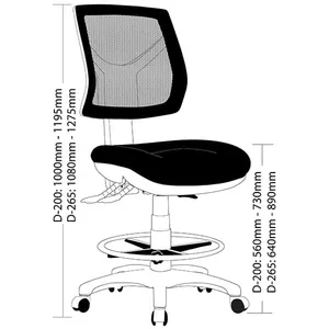 ST Rio Mesh Back Drafting Chair thumbnail 2