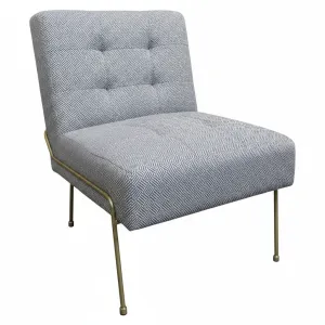 MF Marie Fabric Upholstered Metal Leg Lounge Chair thumbnail 1
