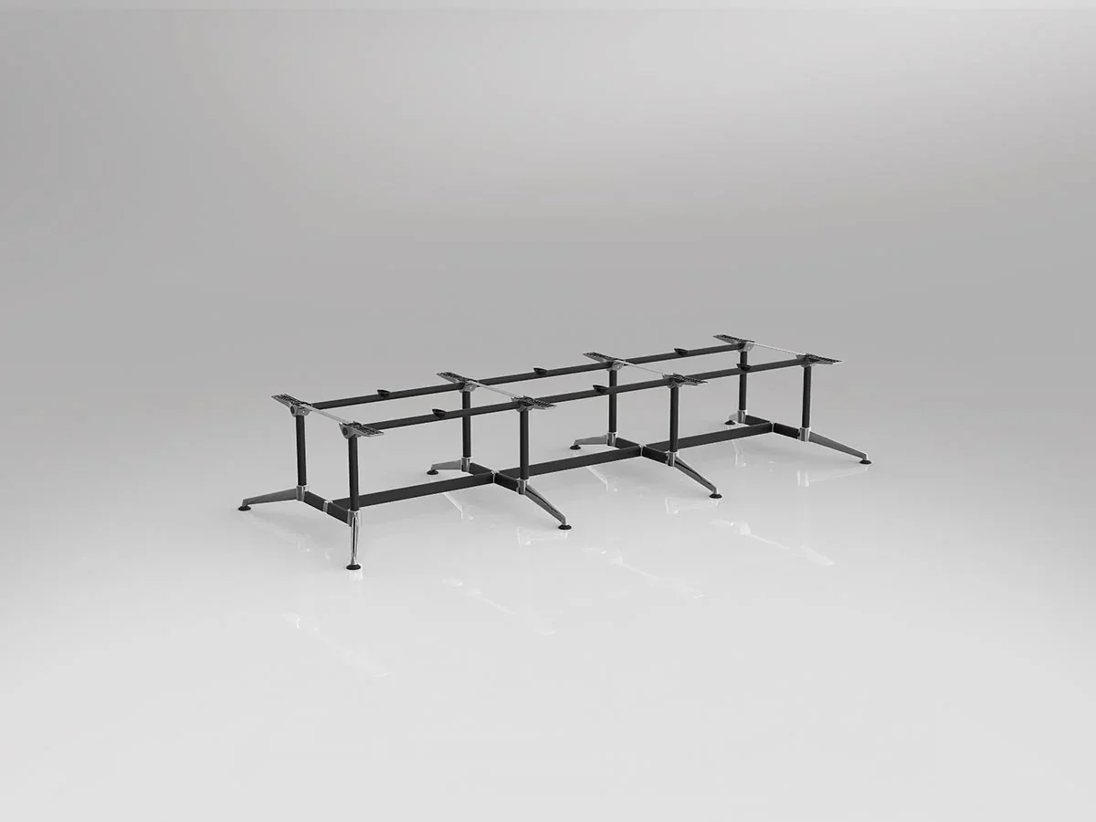 OL Modulus Twin Post Triple Span Meeting Table Frame