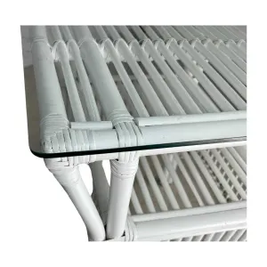 CR Atrium Rattan Side Table with Glass Top thumbnail 5