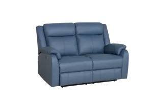 VI Pinnacle Leather Upholstered 2 Seater Electric Recliner Lounge thumbnail 1