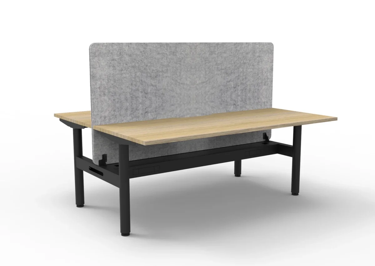 RL Halo Static Back to Back 2 User Workstation with Eco Panel Screen