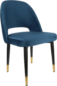 FL Semifreddo Velvet Upholstered Metal Legs Hospitality Chair thumbnail 1
