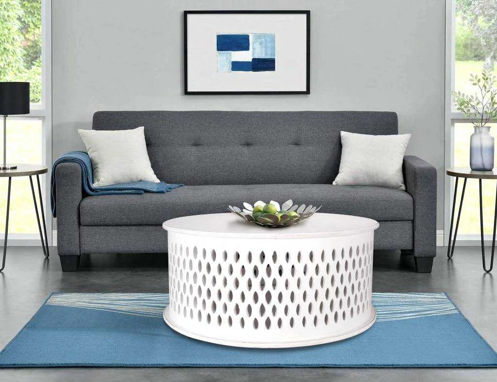 VI Mosaic Solid Timber Round Coffee Table