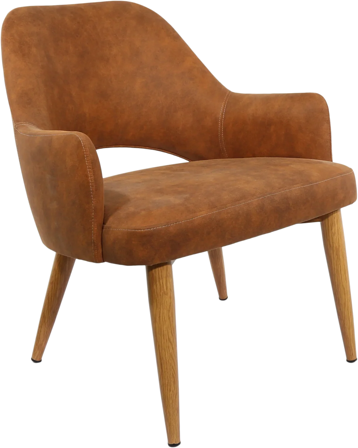 FL BonBon Vinyl Upholstered Timber Look Metal Legs Hospitality Chair