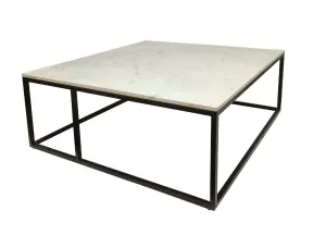 VI Suez Marble Top Metal Base Coffee Table thumbnail 1